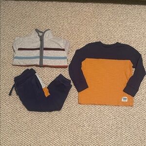 OshKosh B'gosh Black and Orange Long Sleeve Outfit